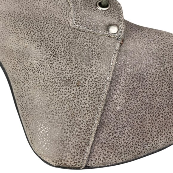 Jeffrey Campbell Havana Last Lita Greige Leather Upper Ankle Booties Size 6.5 M - Picture 13 of 16